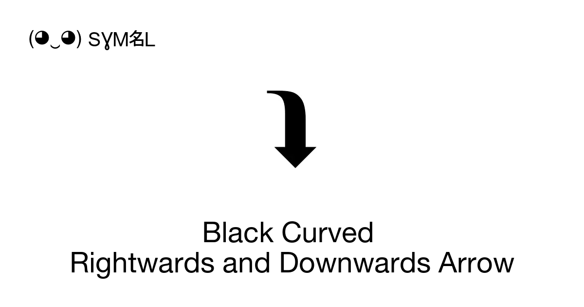 black-curved-rightwards-and-downwards-arrow-unicode-number-u-2baf