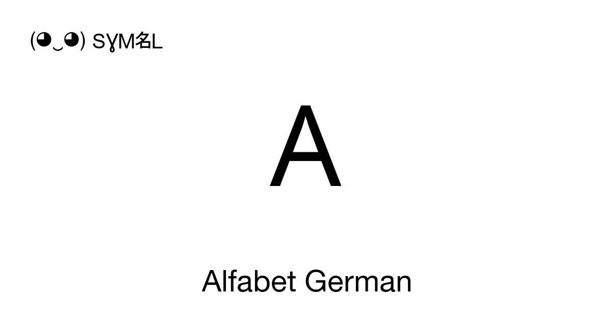 Alfabet German, 60 De Litere în Ordine Cu Nume, Transcriere și ...