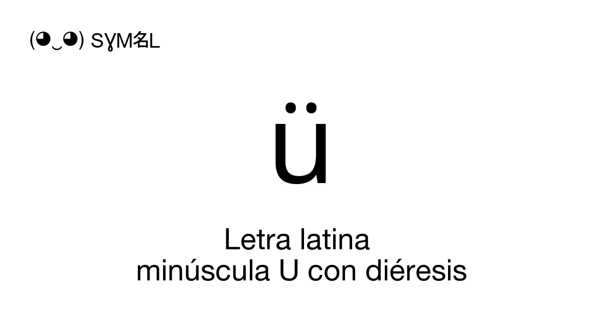 ü Letra Latina Minúscula U Con Diéresis Letra Minúscula Latina U Con Diéresis Número 7700