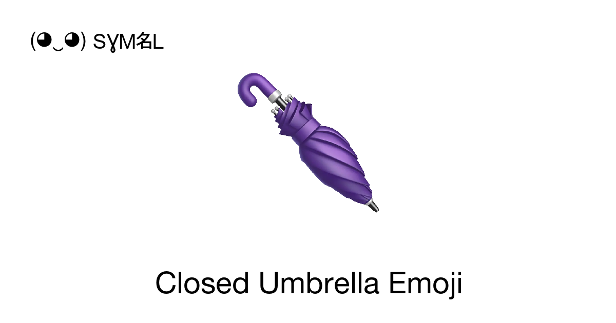 Closed Umbrella Emoji Emoji Meaning Copy Paste