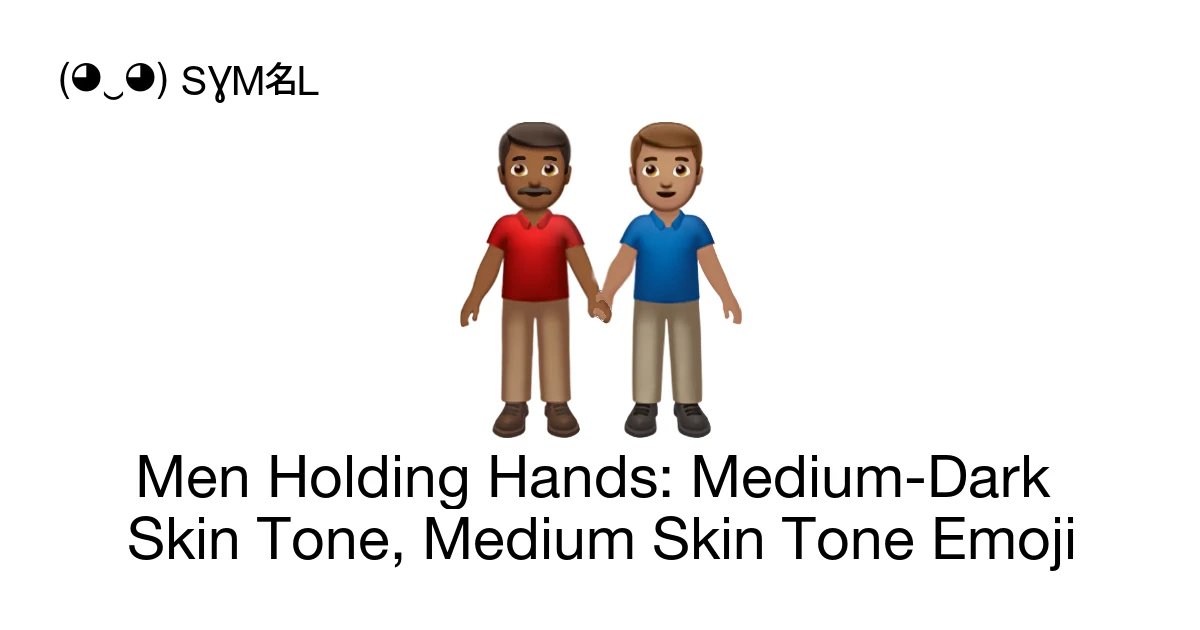 👨🏾‍🤝‍👨🏽 - Men Holding Hands: Medium-Dark Skin Tone, Medium Skin Tone ...