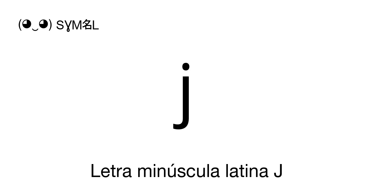 letra minúscula j