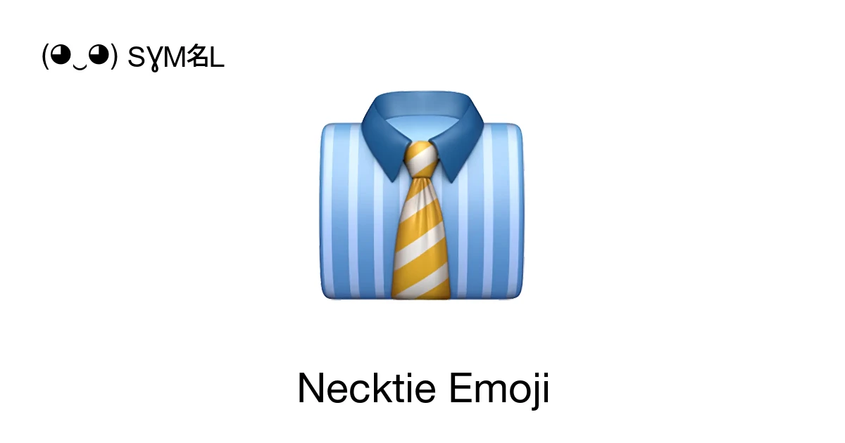 ๐ - Necktie Emoji Meaning, Copy and Paste