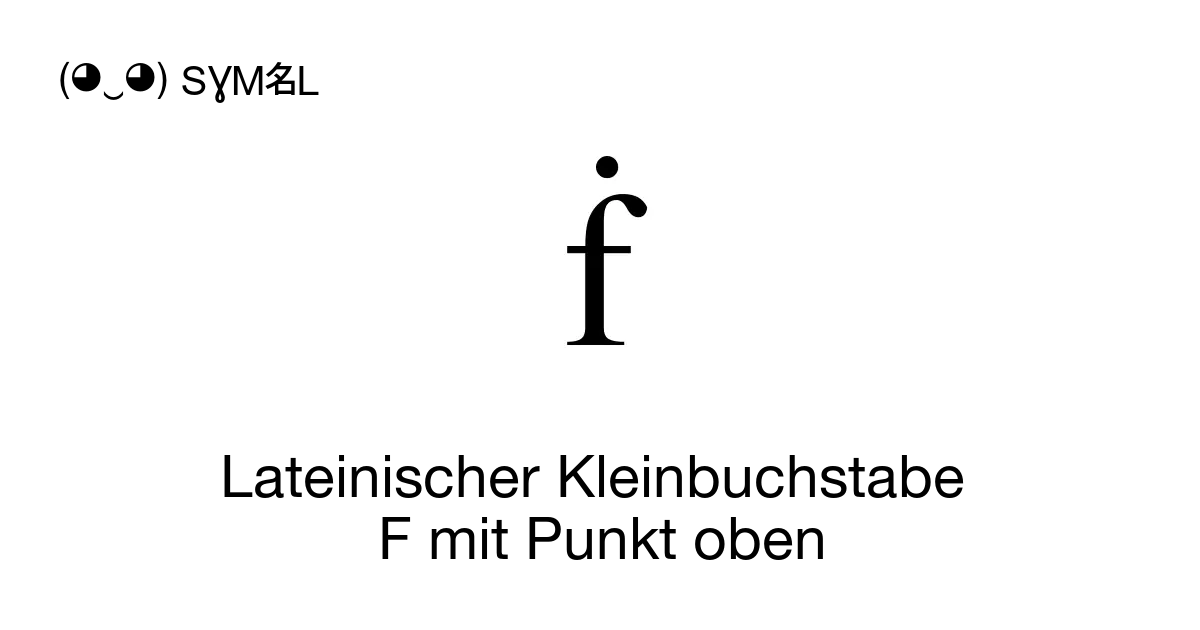 Kleinbuchstabe f