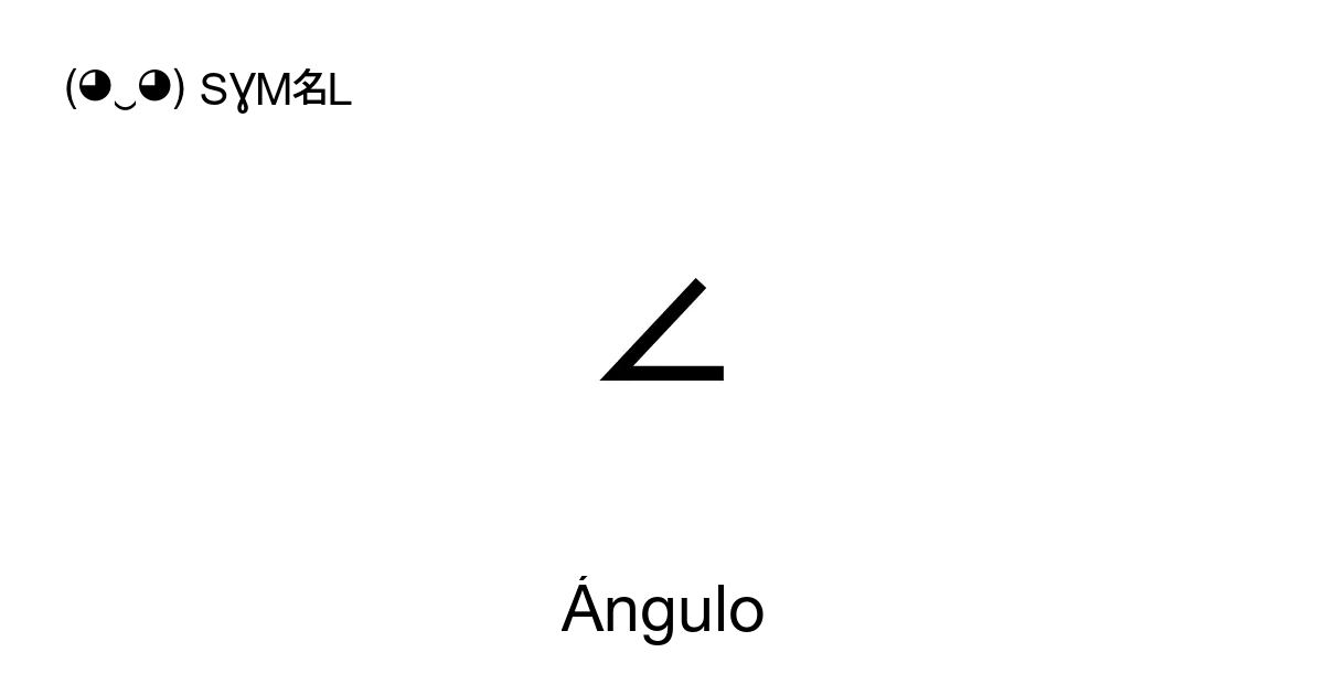 símbolo de ángulo