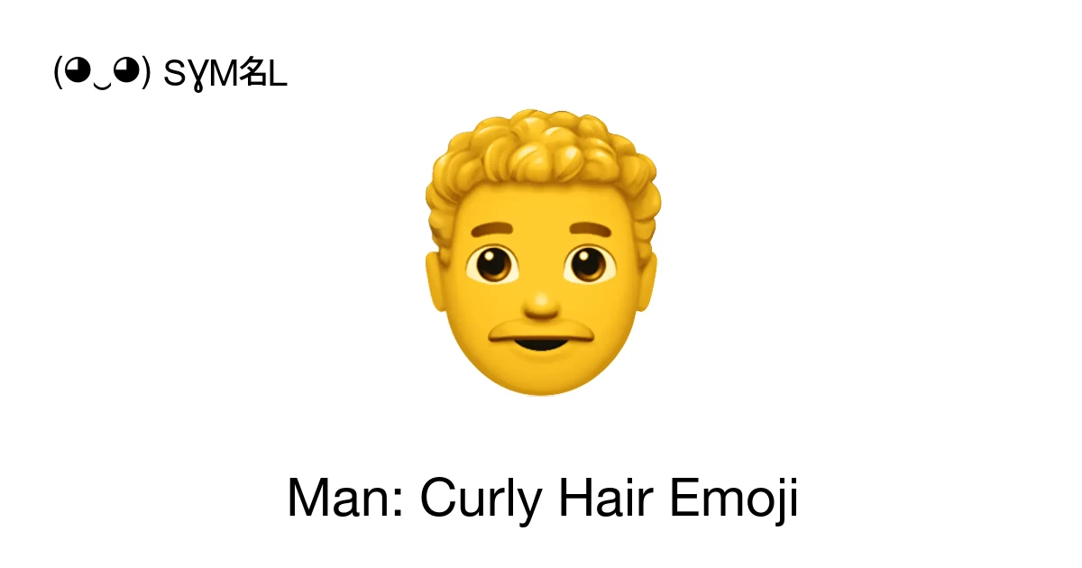 π¨β𦱠- Man: Curly Hair Emoji Meaning, Copy & Paste