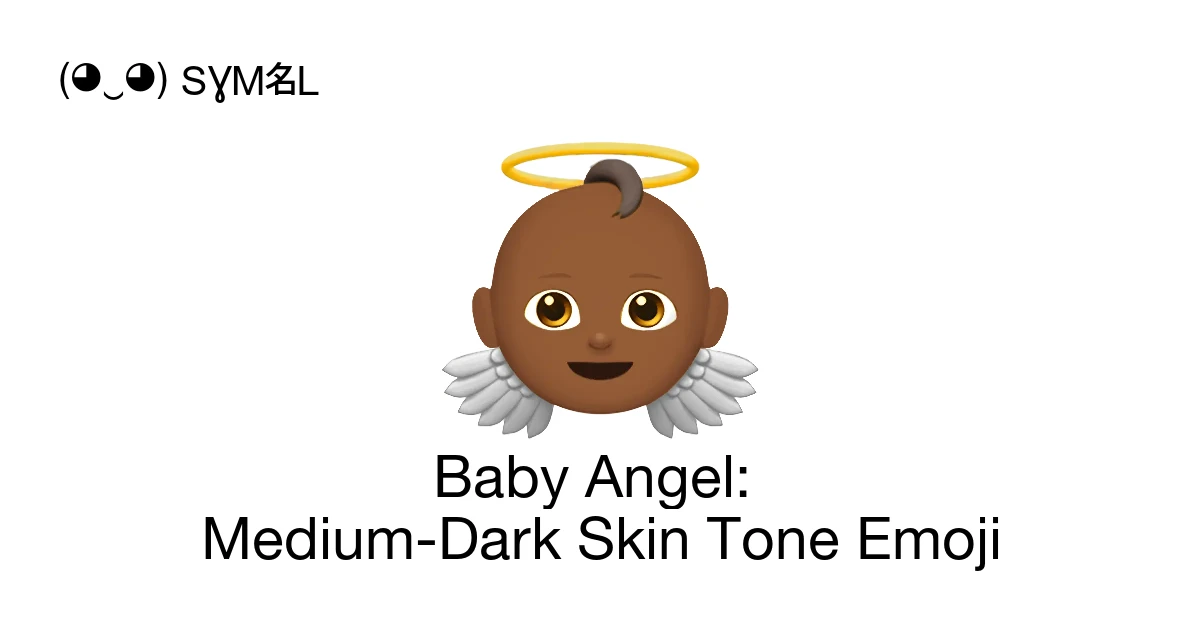 👼🏾 - Baby Angel: Medium-Dark Skin Tone Emoji Meaning, Copy & Paste