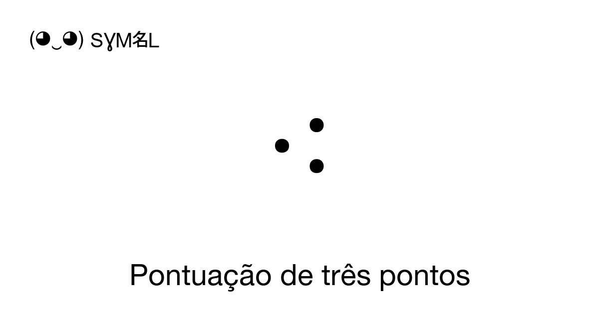 Pontuação de três pontos (U+2056) significado do símbolo, copiar e colar