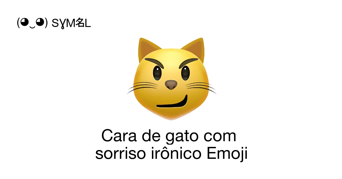 ๐ผ - Cara de gato com sorriso irรดnico Significado do emoji, copiar e colar