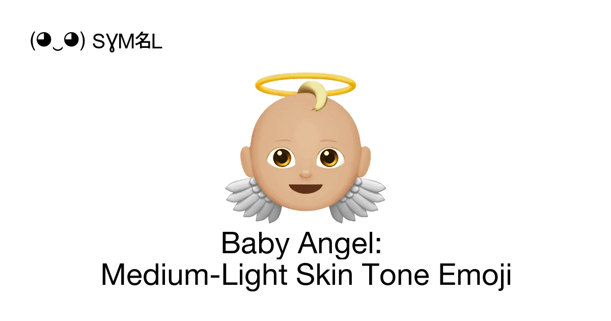 👼🏼 - Baby Angel: Medium-Light Skin Tone Emoji Meaning, Copy & Paste