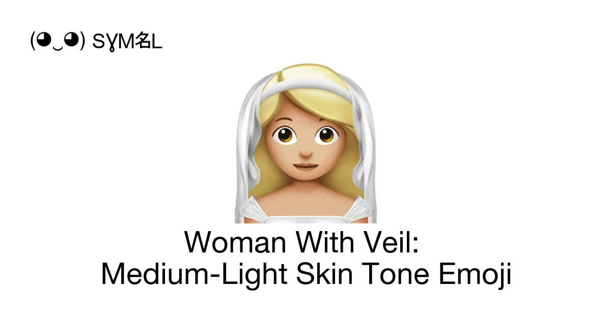๐ฐ๐ผโโ๏ธ - Woman With Veil: Medium-Light Skin Tone Emoji Meaning, Copy & Paste