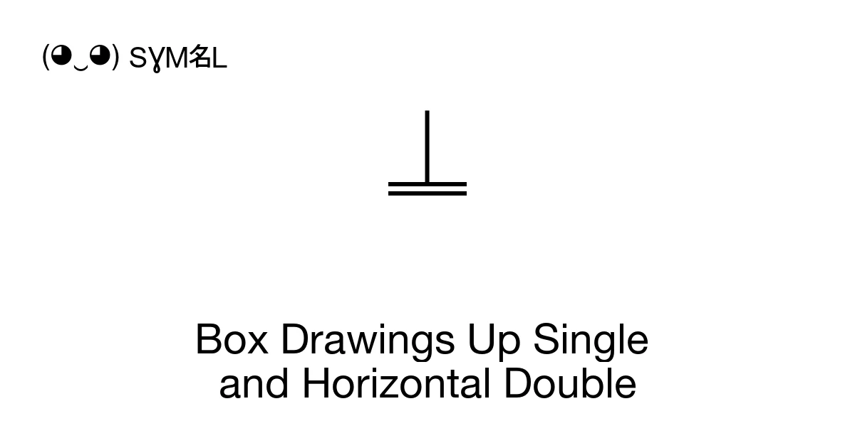 Box Drawings Up Single and Horizontal Double (U+2567) Symbol Meaning ...