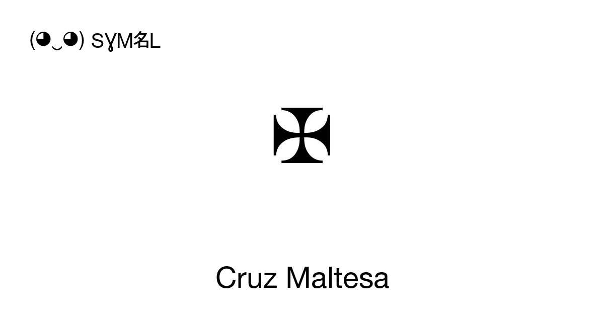 Cruz Maltesa N mero Unicode U 2720 Descubra o