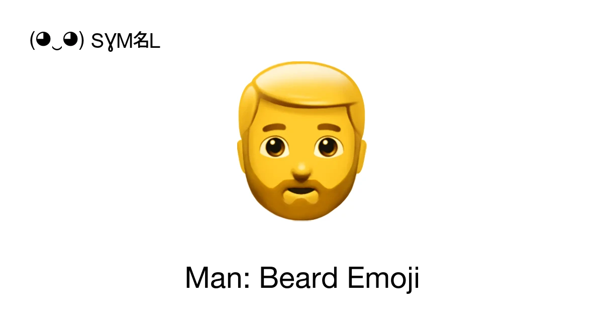 π§ββοΈ - Man: Beard Emoji Meaning, Copy & Paste