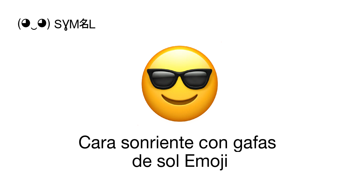 cara sonriente con emoticono de gafas de sol