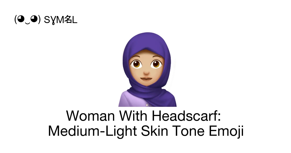 ๐ง๐ผ - Woman With Headscarf: Medium-Light Skin Tone Emoji Meaning, Copy ...