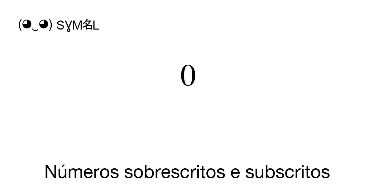 Números Pequenos em Cima - Psfont tk