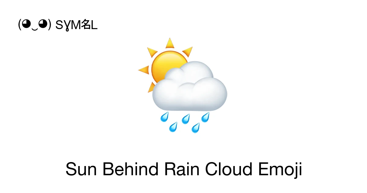 π¦ - Sun Behind Rain Cloud Emoji Meaning, Copy and Paste