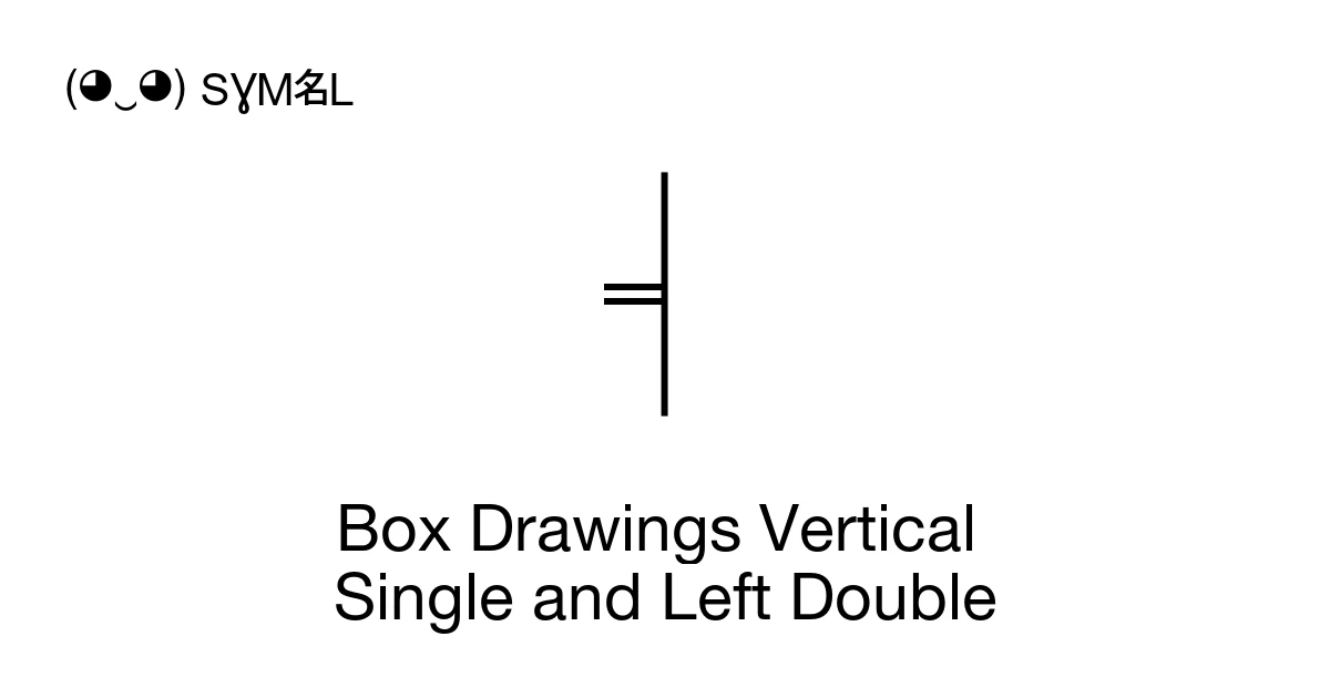 Box Drawings Vertical Single and Left Double (U+2561) Symbol Meaning ...
