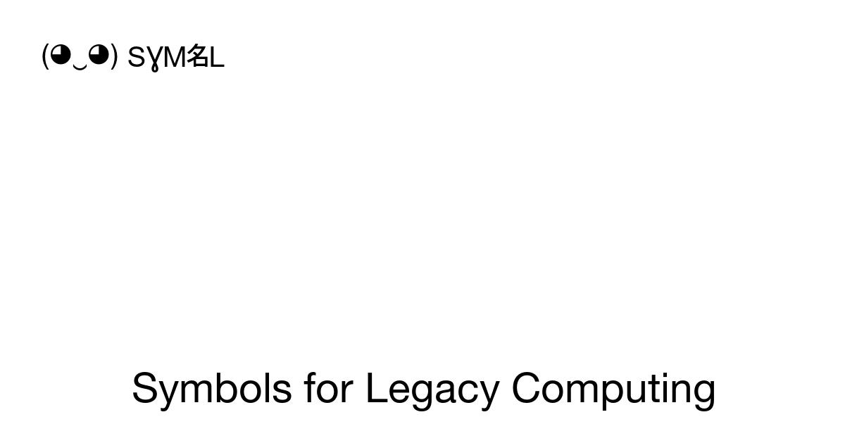 Symbols for Legacy Computing, 🬀 🬁 🬂, 256 symbols, Unicode Range ...