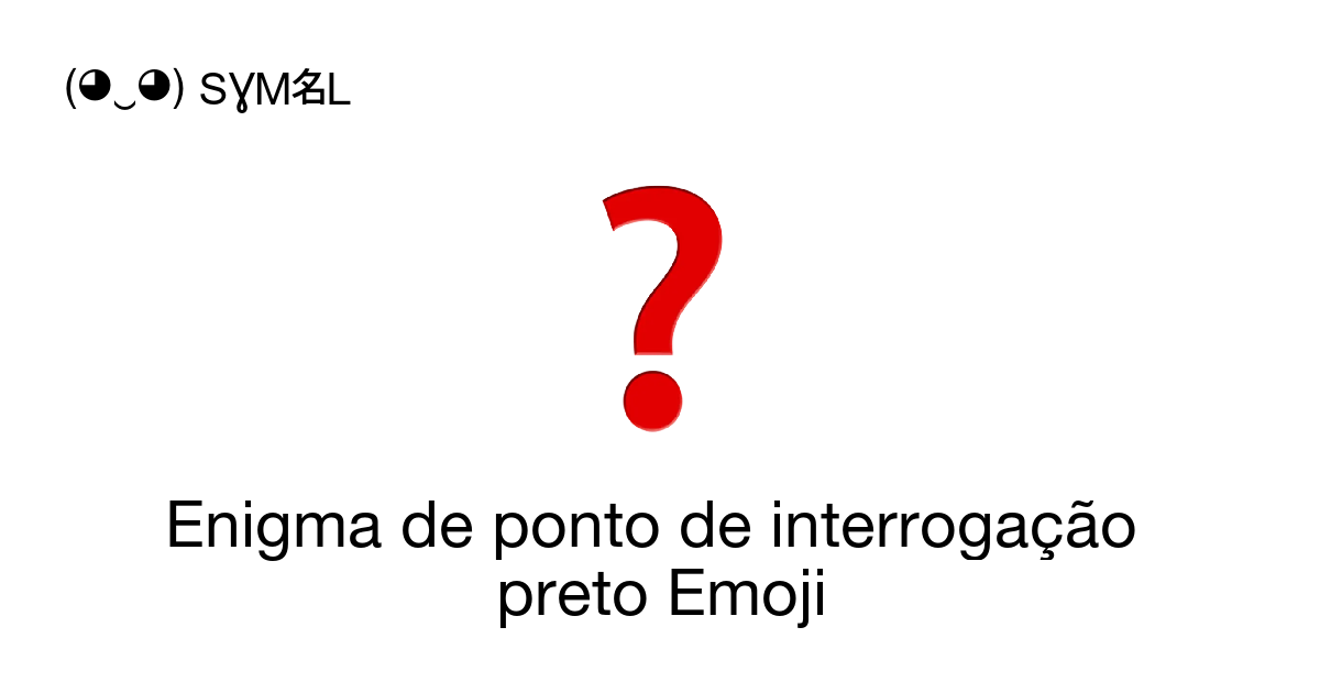 ❓ Ponto de interrogação vermelho