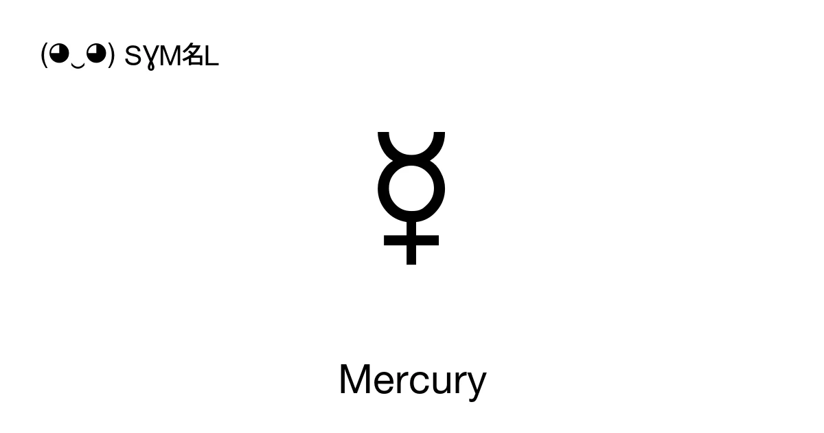 Mercury (U+263F) Symbol Meaning, Copy and Paste