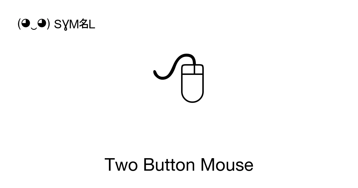 Two Button Mouse (U+1F5B0) Symbol Meaning, Copy and Paste