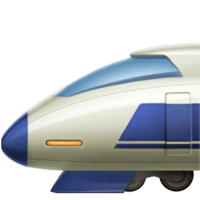 Trem de alta velocidade com nariz de bala