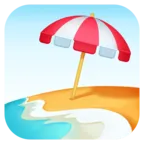 Şemsiye ile plaj