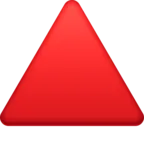 위를 향한 붉은 삼각형