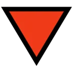 Triunghiul roșu care arată în jos