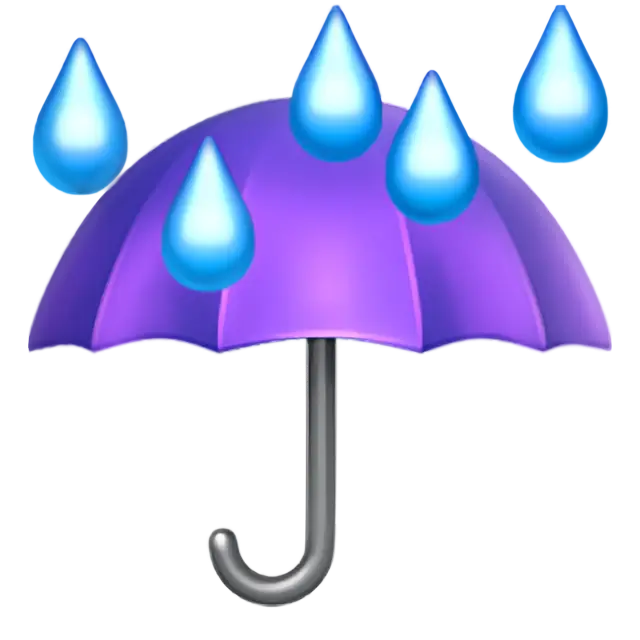 Umbrelă cu picături de ploaie
