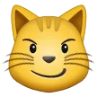 Fața de pisică cu zâmbet zâmbet