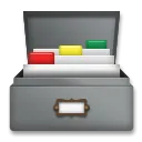 Caja de archivo de tarjeta