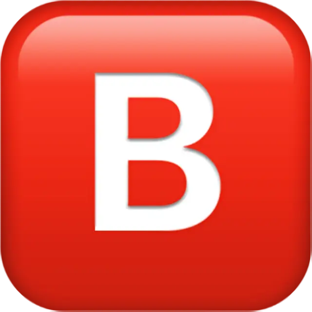 Negatív négyzet latin nagybetű b