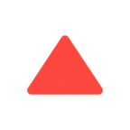 Wskazujący czerwony trójkąt