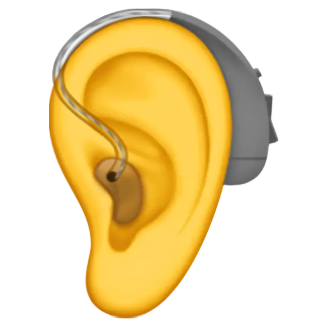 सुनवाई सहायता के साथ कान