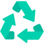 Fekete univerzális újrahasznosítási szimbólum