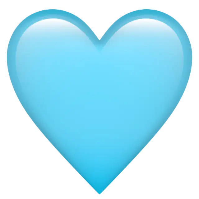 Coração Azul-Claro