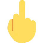 Reversed Hand with Middle Finger Extended