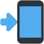 Téléphone mobile à droite d’une flèche pointant vers la droite