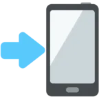 Telefono cellulare con freccia rivolta verso destra a sinistra
