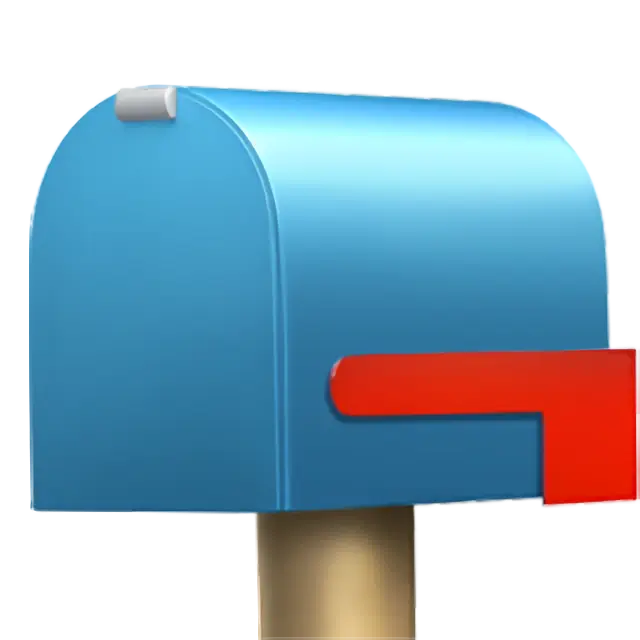 Zamknięta skrzynka pocztowa z obniżoną flagą