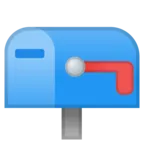 Geschlossene Mailbox mit abgesenkter Flagge