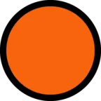 Grande círculo laranja