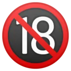 Symbole d’interdiction aux moins de dix-huit ans