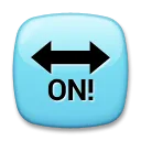 On with Exclamation Mark with Left Right Arrow Above
