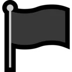 Развивающийся чёрный флаг