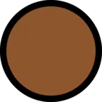 Grande círculo marrom