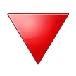 Triangle rouge pointant vers le bas